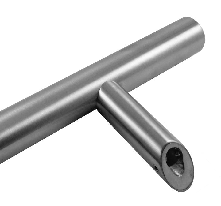 Satin Stainless Steel Cranked Door Pull Handle Grade 304
