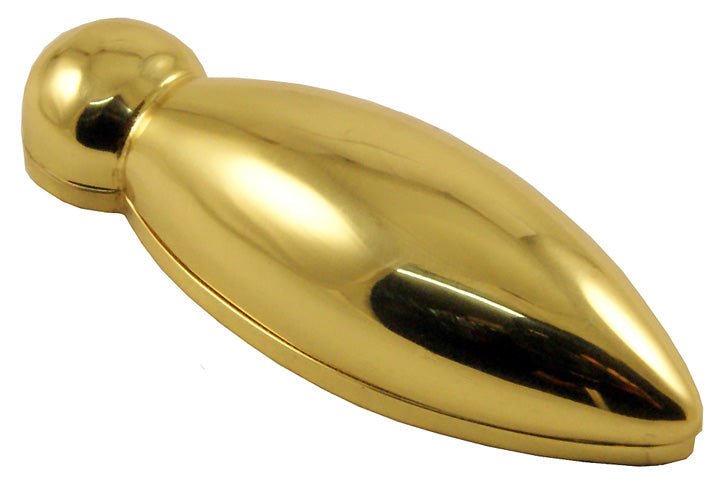 Polished Brass Plain Door Key Hole Oval Cover Plate 59x20mm