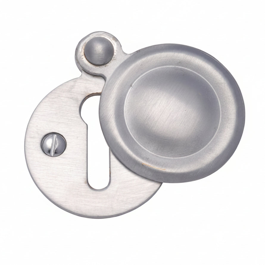 Satin Chrome Covered Key Hole Escutcheon 33mm