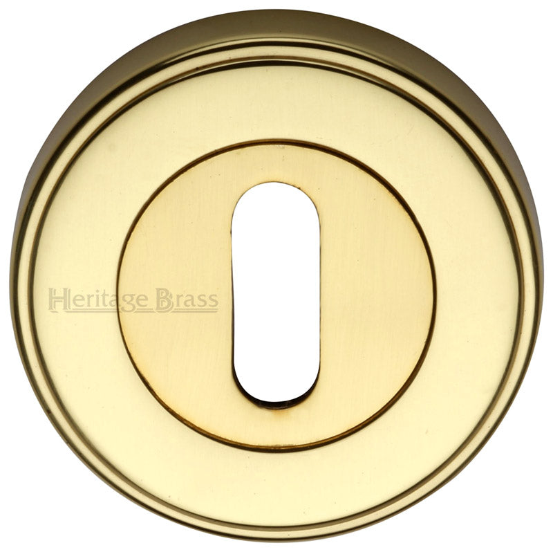 Polished Brass Key Escutcheon 53mm