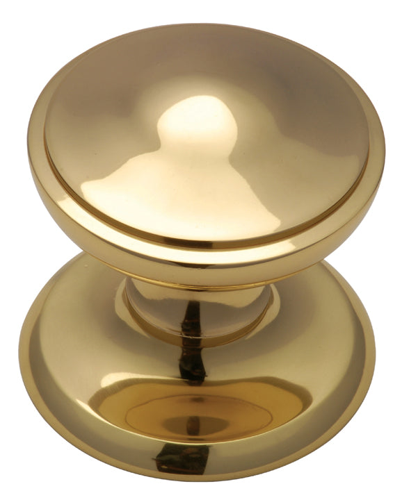 Polished Brass Stepped Edge Front Door Knob 3in