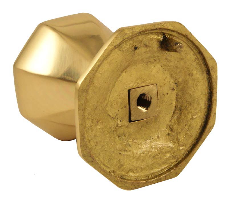 Polished Brass Octagonal Front Door Knob 3in (76mm)