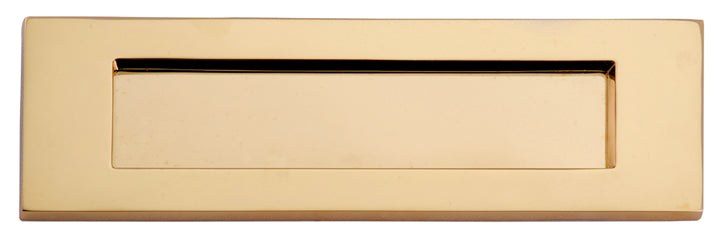 Polished Brass Victorian Plain Letter Box 13x3in (334x80mm)