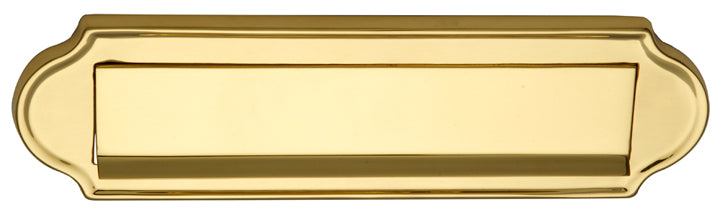 Polished Brass Lift Up Gravity Flap Letter Box 11x3in (280x78mm)