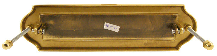 Polished Brass Lift Up Gravity Flap Letter Box 11x3in (280x78mm)