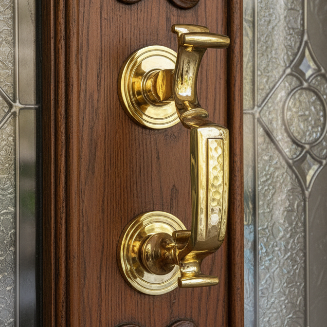Polished Brass Doctor Front Door Knocker 7.5in (193mm)