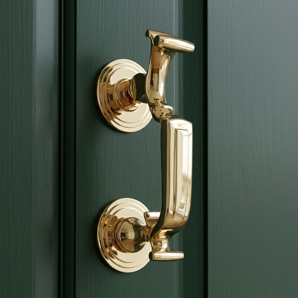 Polished Brass Doctor Front Door Knocker 7.5in (193mm)