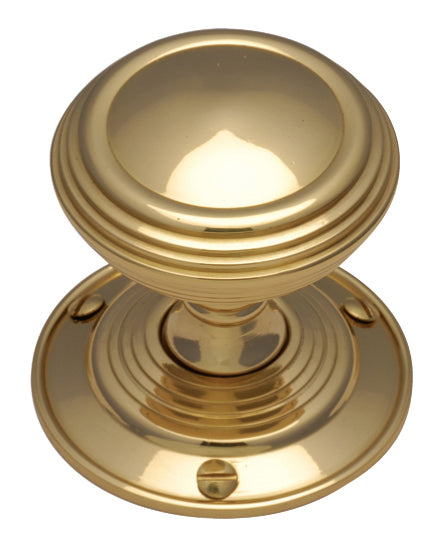 Polished Brass Goodrich Mortice Door Knob Set 58mm
