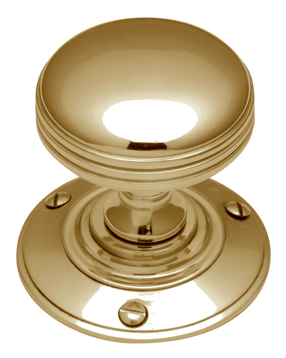 Polished Brass Richmond Mortice Door Knob Set 56mm
