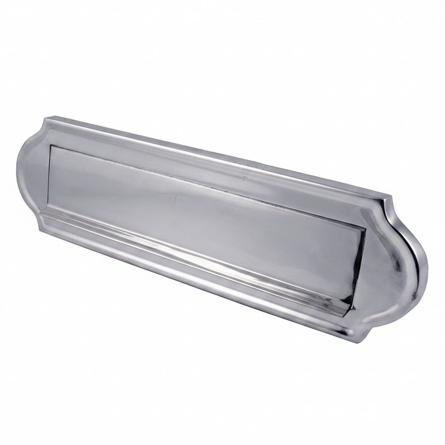 Polished Chrome Lift Up Gravity Flap Letter Box 11x3in (280x78mm)