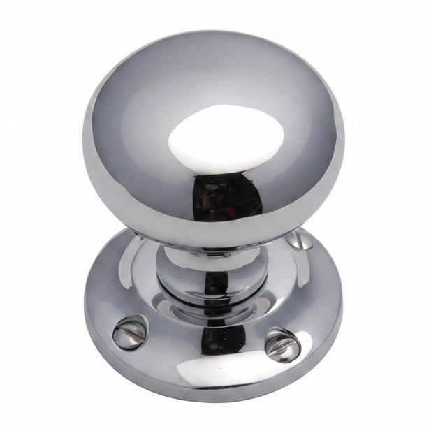 Polished Chrome Victoria Mortice Door Knob Set 55mm
