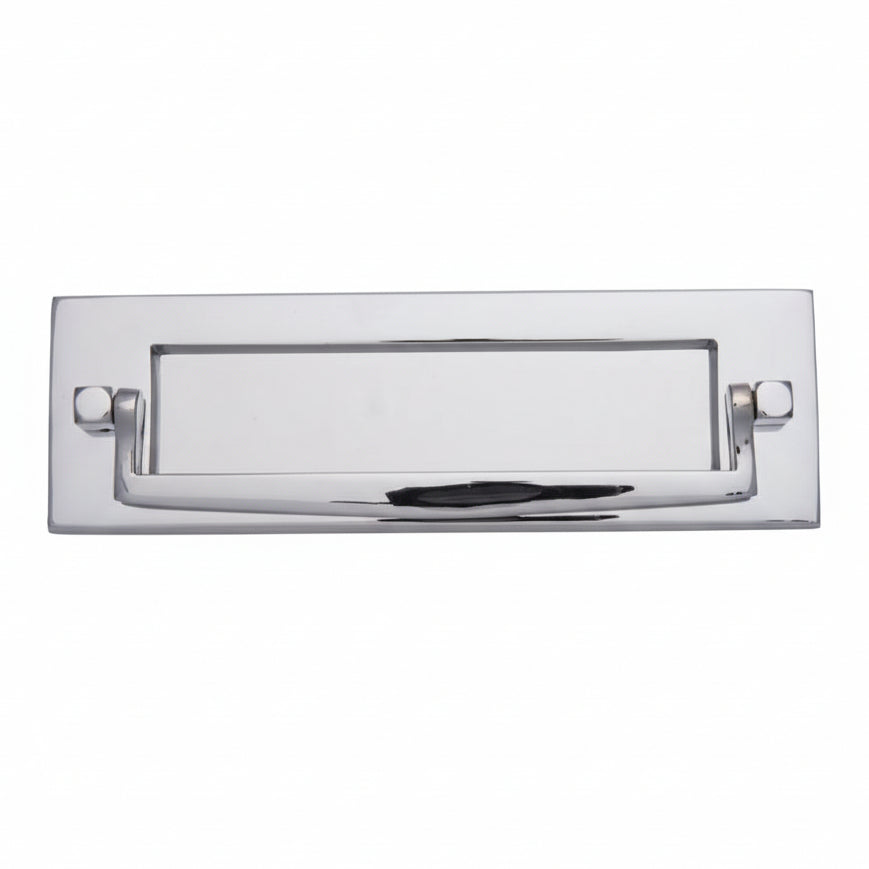 Heritage V830 Polished Chrome Postal Knocker Letter Box 254x79mm