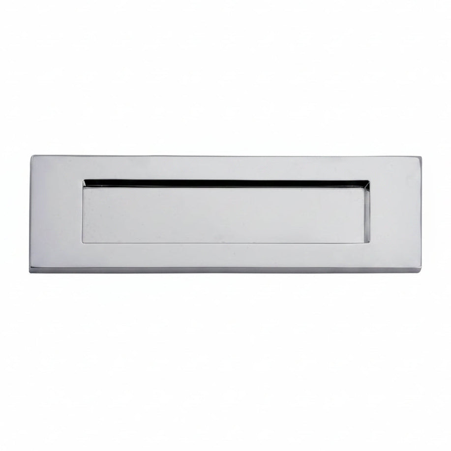 Polished Chrome Victorian Plain Letter Box 10x3in (253x77mm)