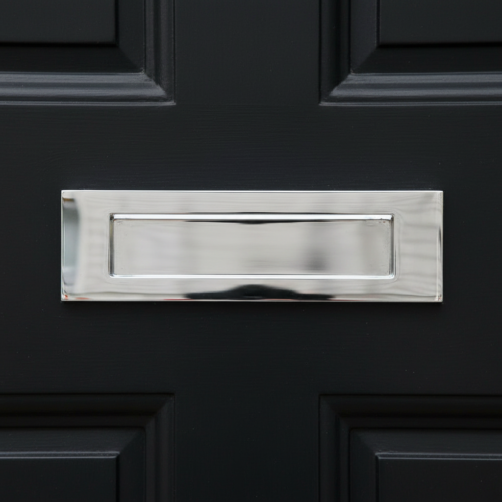Polished Chrome Victorian Plain Letter Box 10x3in (253x77mm)