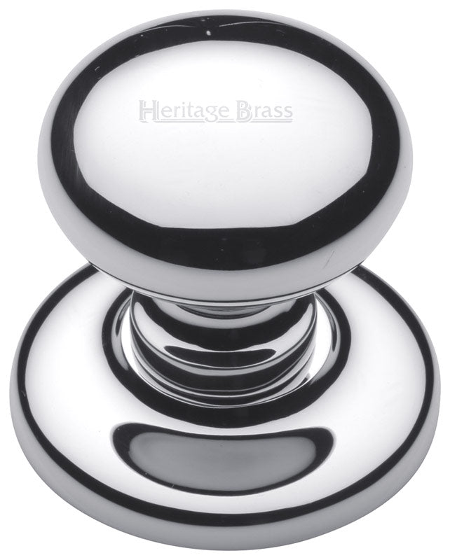 Polished Chrome Round Centre Door Knob 78mm (3in)