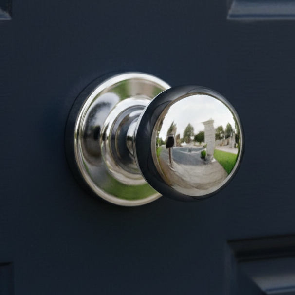 Polished Chrome Round Centre Door Knob 78mm (3in)