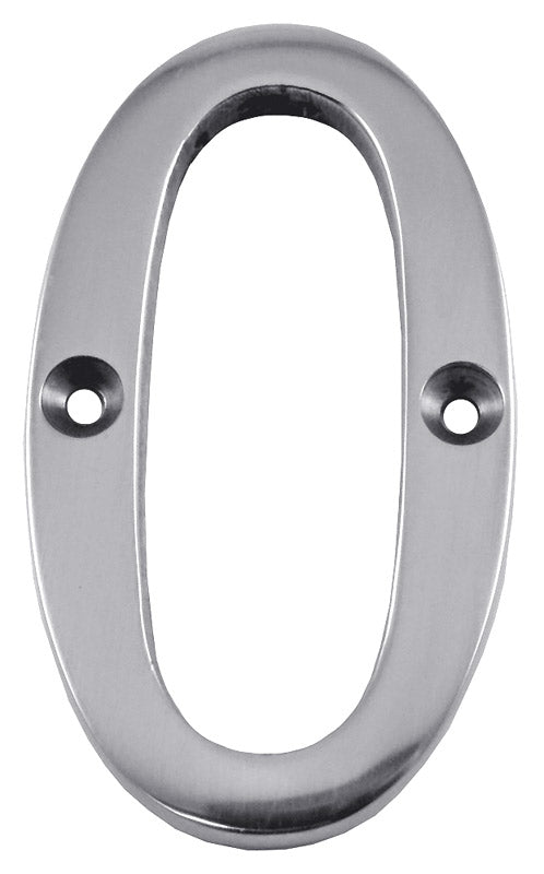 Polished Chrome Screw Fixed Door Numbers 0-9 3in (76mm) C1560