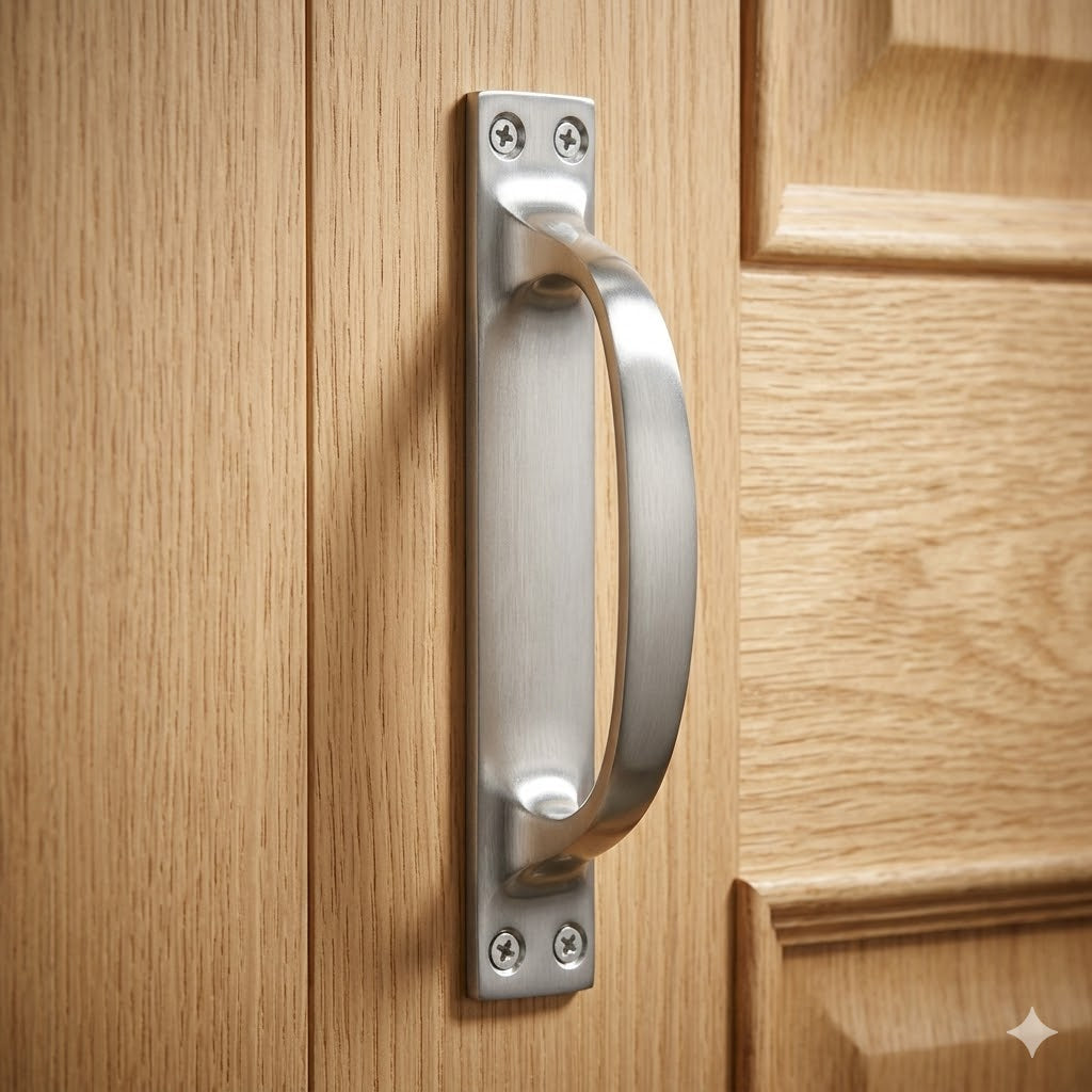 Heritage V1142 Satin Chrome Pull Handle on Plate 170x25mm