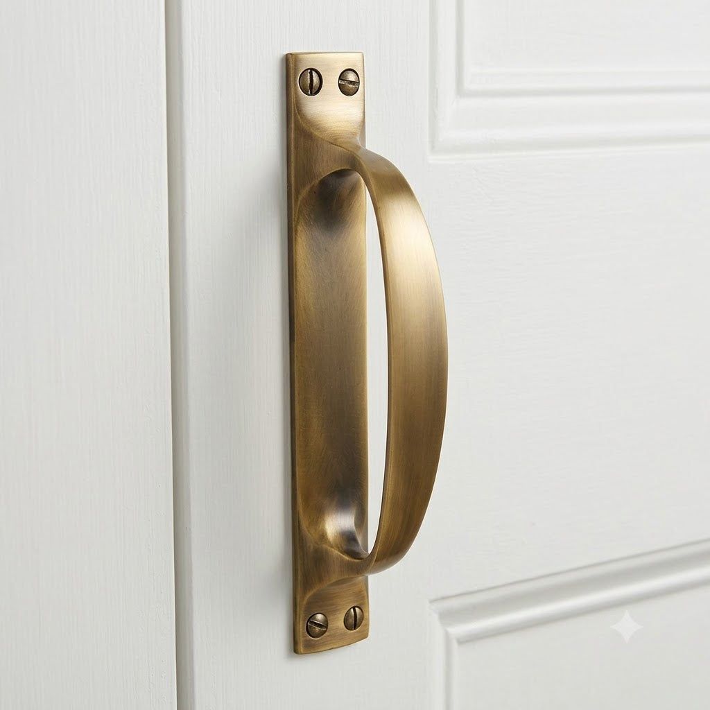 Heritage V1142 Antique Brass Pull Handle on Plate 170x25mm