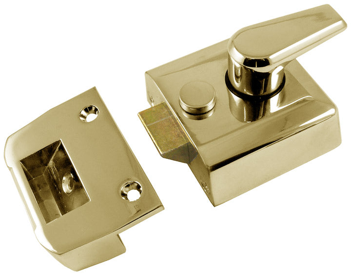 Polished Brass Front Door Nightlatch Standard and Narrow Style