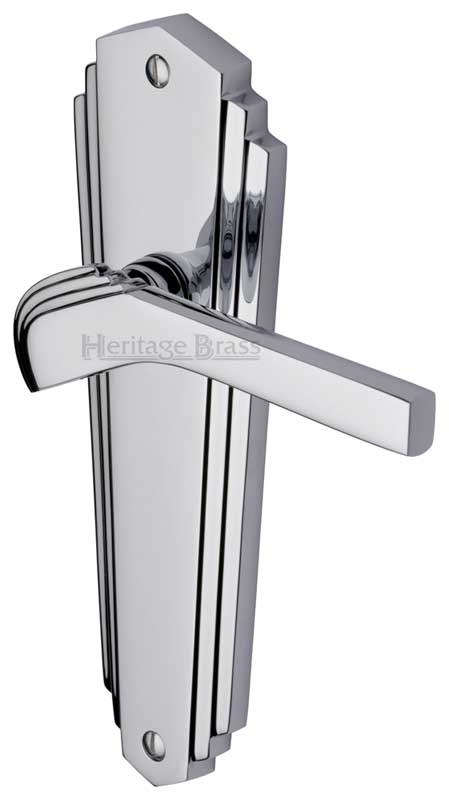 Heritage Brass Waldorf Chrome WAL6510PC Art Deco Latch Handles