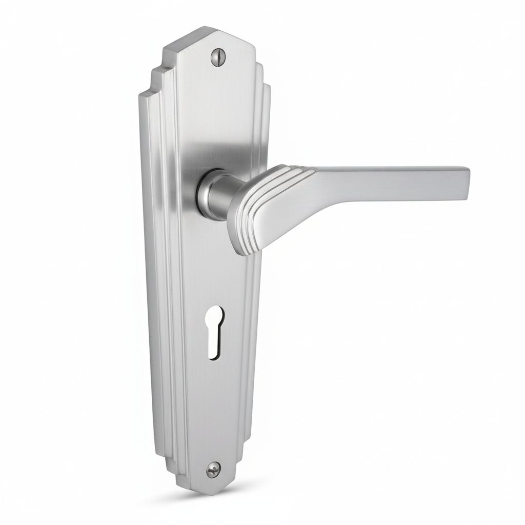 Heritage Brass Waldorf Satin Chrome WAL6500SC Art Deco Handles