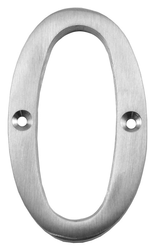 Satin Chrome Screw Fix Door Numbers 0-9 76mm C1560