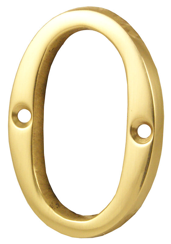 Polished Brass Screw Fixed Door Numerals 0-9 51mm C1567