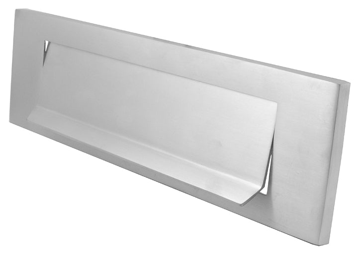 Satin Chrome Lift Up Gravity Flap Letter Box 11x3in (280x80mm)