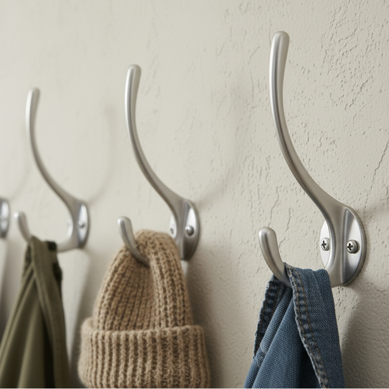 Satin Chrome Hat and Coat Hook
