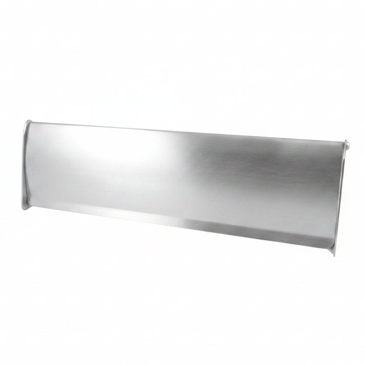 Satin Chrome Letter Box Interior Tidy 299x86mm