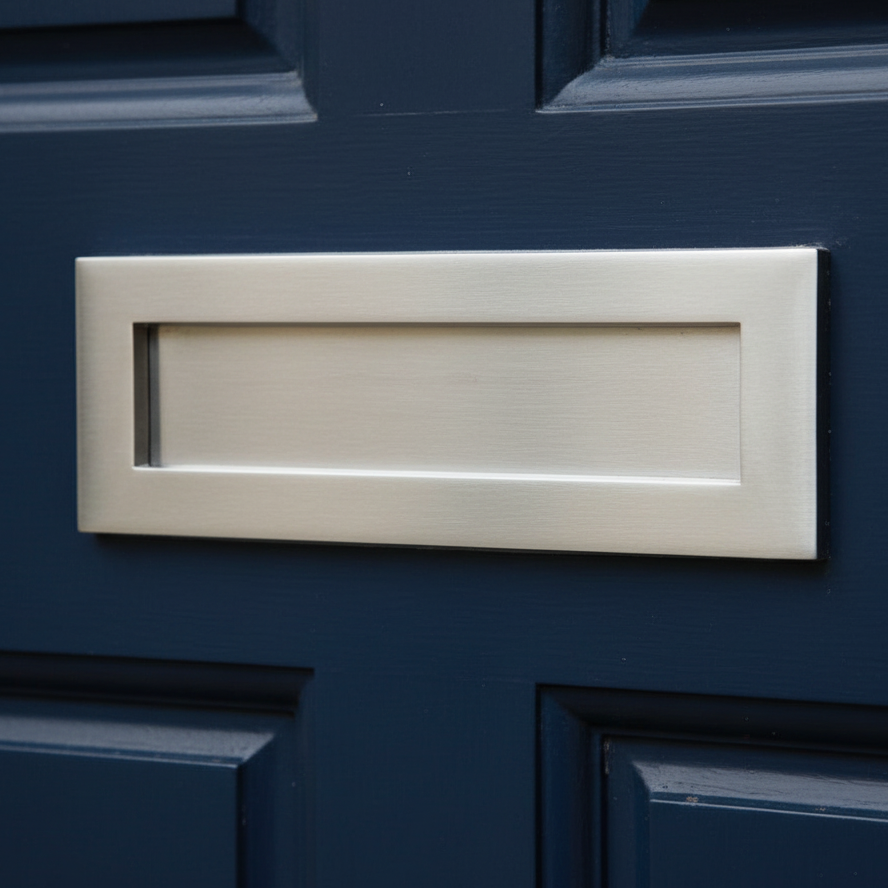Satin Chrome Plain Letter Box 10x4in (254x98mm)