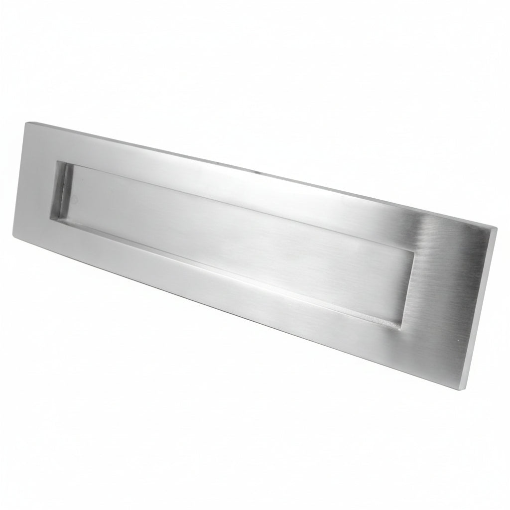 Satin Chrome Plain Letter Box 13x3in (332x78mm)