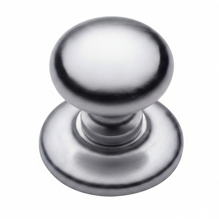 Satin Chrome Round Centre Door Knob 78mm (3in)
