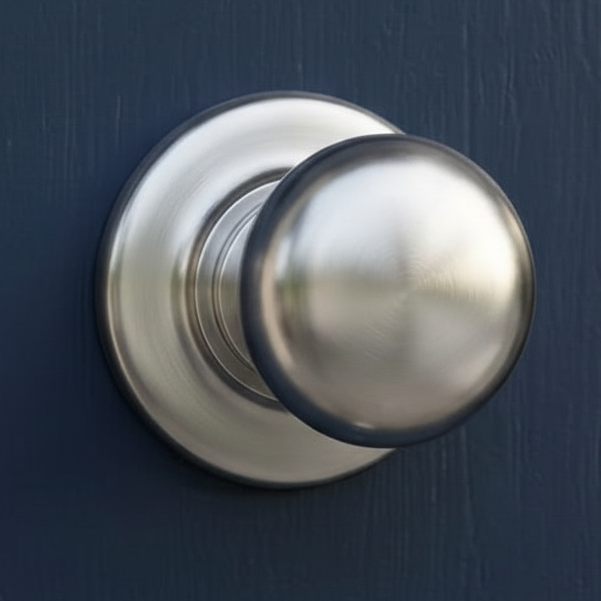 Satin Chrome Round Centre Door Knob 78mm (3in)