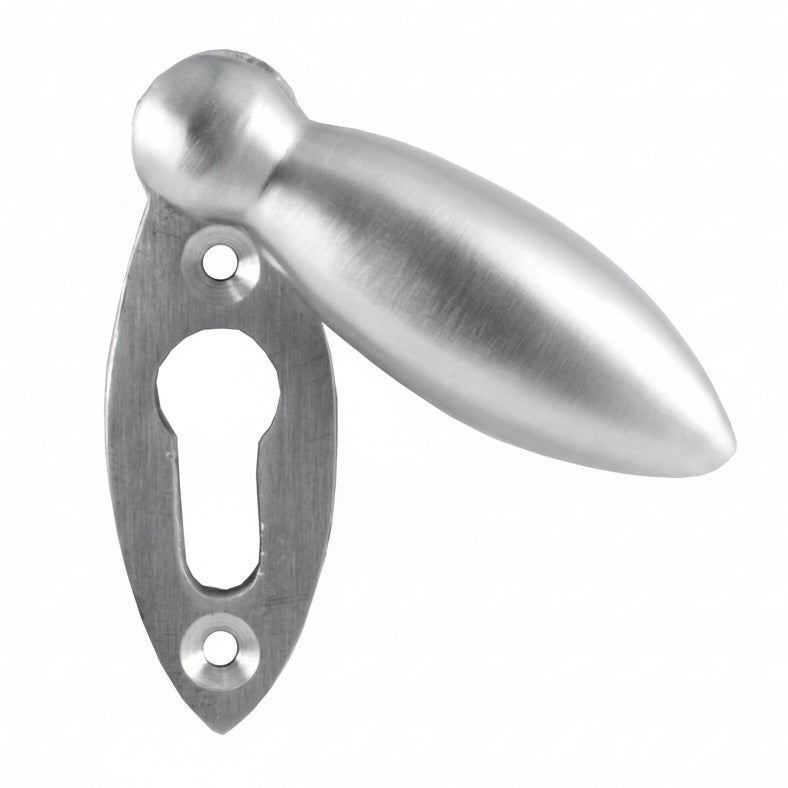 Satin Chrome Oval Door Key Hole Escutcheon