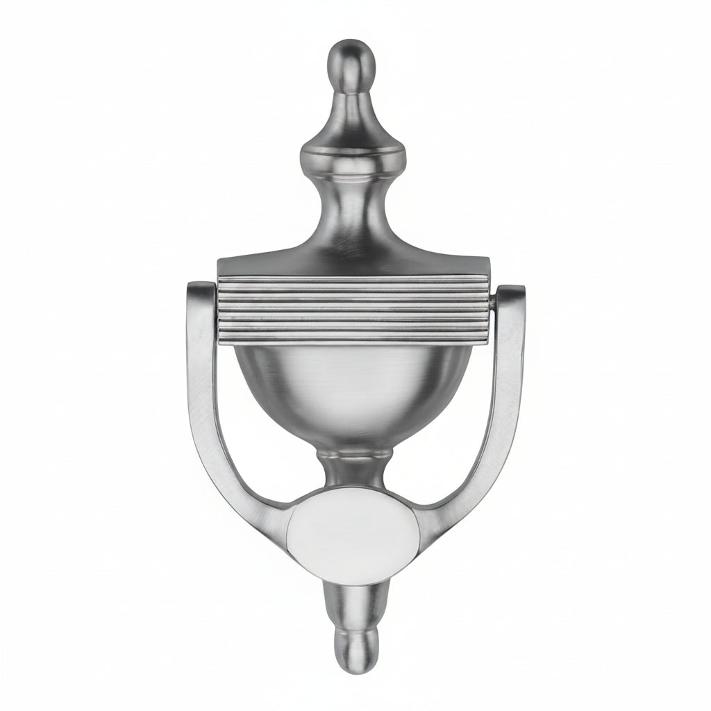 Heritage RR912 Satin Chrome Reeded Urn Knocker 195mm