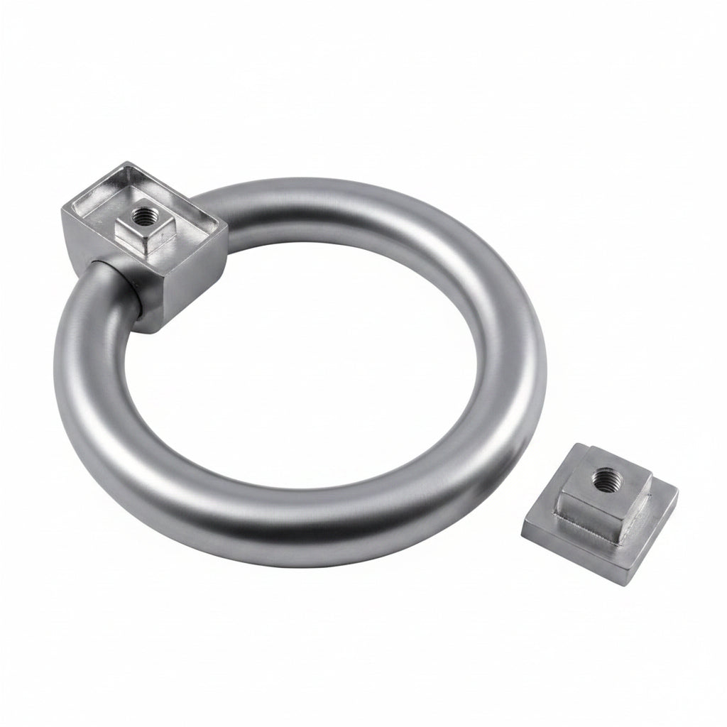 Satin Chrome Ring Front Door Knocker 107mm