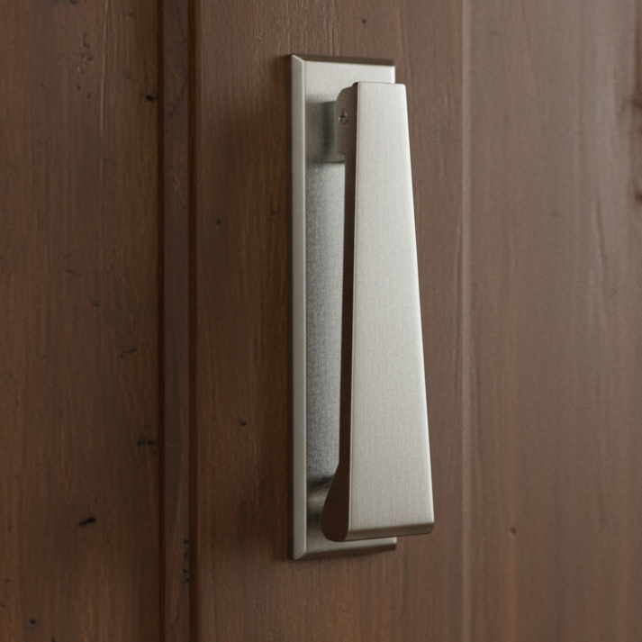 Heritage Satin Chrome Contemporary Door Knocker