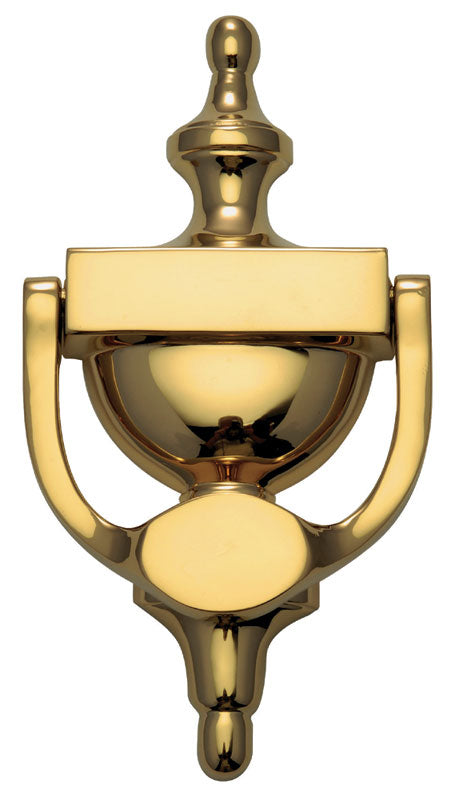 Polished Brass Urn Front Door Knocker 8in (195mm)