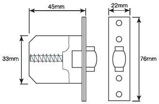 Roller Bolt Mortice Latch