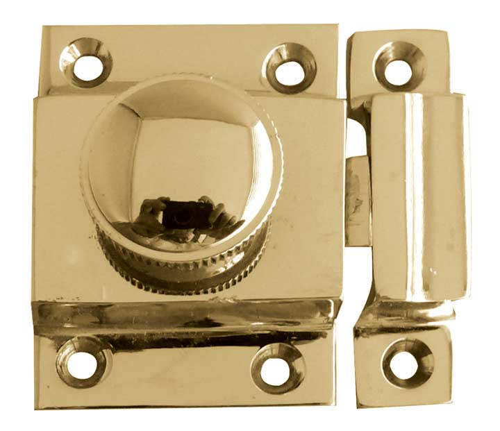 Door Catch Polished Brass 56x36mm