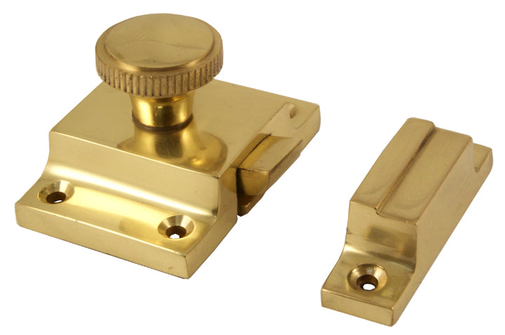 Door Catch Polished Brass 56x36mm