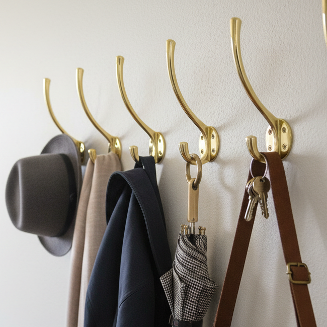 Victorian Brass Hat & Coat Hook