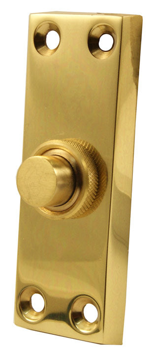 Polished Brass Bell Push 80x30mm