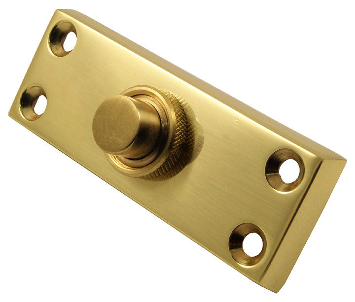 Polished Brass Bell Push 80x30mm