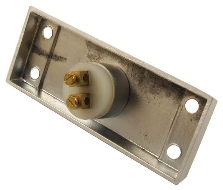 Satin Chrome Bell Push 80x30mm