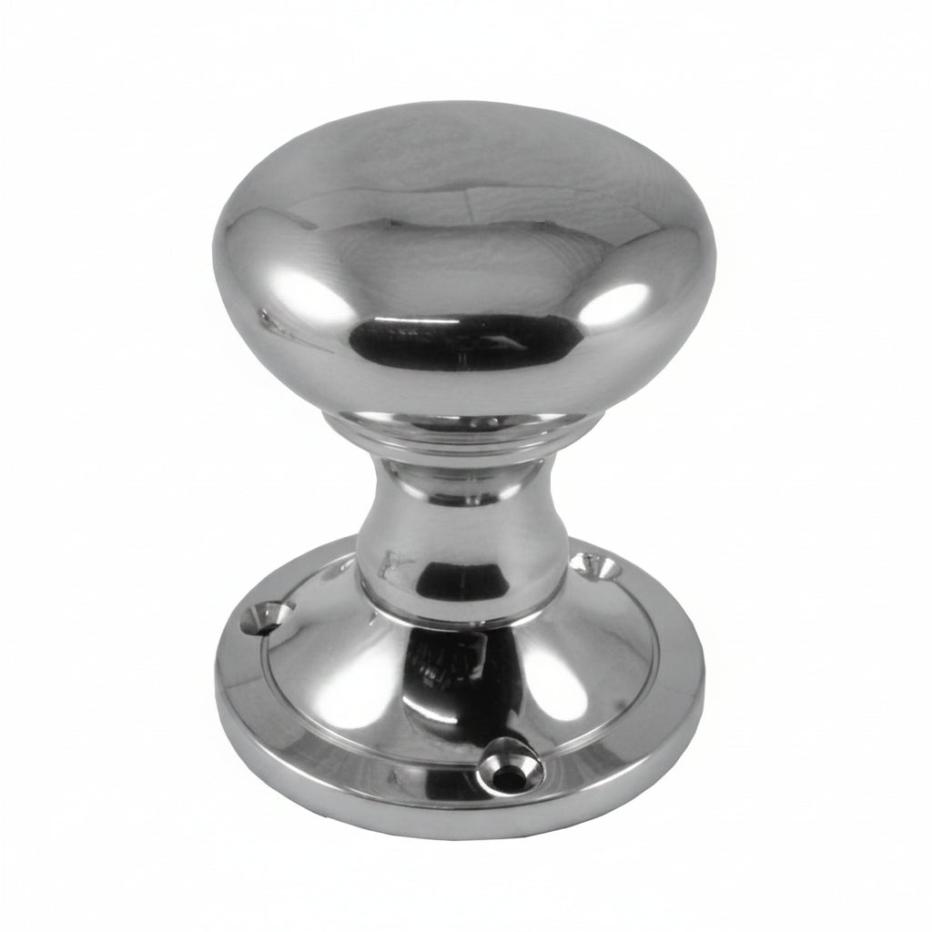 Polished Chrome Rim Knob Furniture with One Rose
