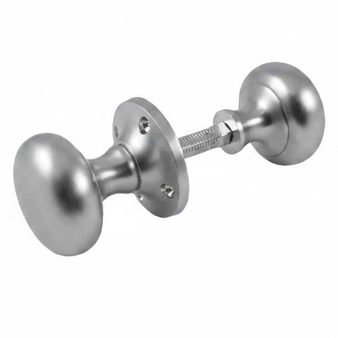 Satin Chrome Rim Door Knobs