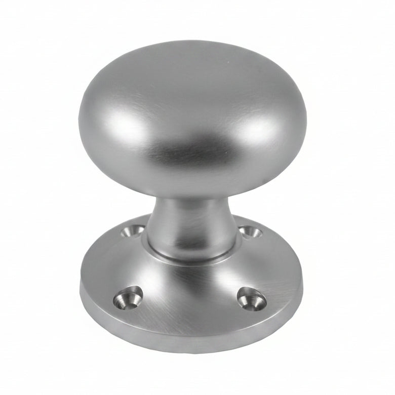 Satin Chrome Rim Door Knobs